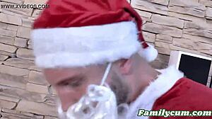 step sister celebrates christmas with her brother