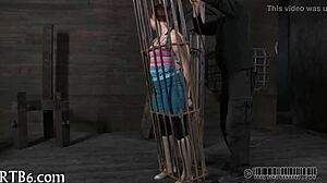 Pornstar engages in intense sadomasochism play