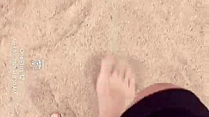 bare feet feel the warm sand for sensory pleasure