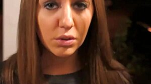 Petite Busty Brunette Autumn Finger Fucks Pussy And Deepthroats Cock