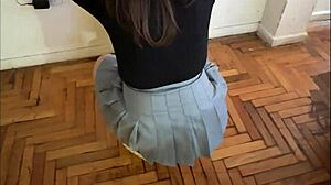 Stepsister Sucks Dick Before College! Upskirt Cum On Ass!