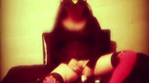 Almost caught fucking brother-in-law by sister in heels and stockings 😏