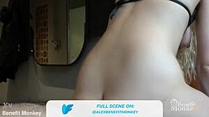 Blue-eyed teen Liz Rainbow feels overwhelmed with cum in mouth after blowjob.