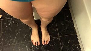 my pretty pierced pussy peeing in bathroom