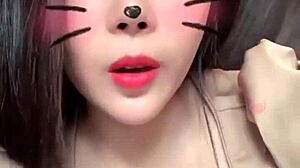 girl masturbates big tits on bigo live