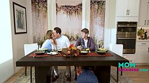 Blonde Moms Swap Sons in Taboo 4some