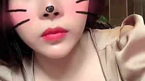 girl masturbates big tits on bigo live