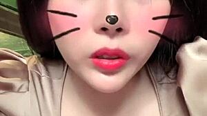 girl masturbates big tits on bigo live