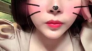 girl masturbates big tits on bigo live