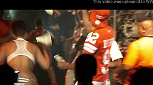 Jakarta Strip Club Tour Rated X! Ebony Dancers Rip Clothes for Big Cocks!