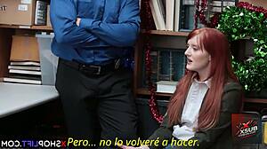 Teen thief gets hardcore blowjob and ass fucked