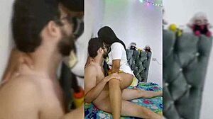 colombian wife tired of life sucks neighbor's cock