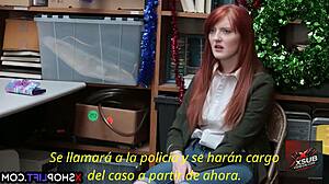 Teen thief gets hardcore blowjob and ass fucked