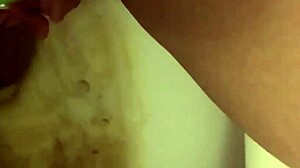 my pretty pierced pussy peeing in bathroom