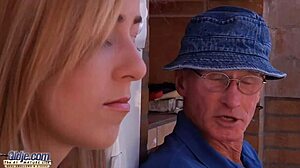 Teen rides grandpa's dick outdoor 😏