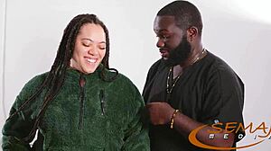 i worship red bone ebony teen's big natural tits with angel and semaj