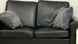 Blonde MILF Samantha Interviewed Roughly On Sofa