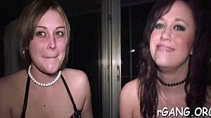 Guys Gangbang Cute Chicks Hard with Blowjobs and Cumshots