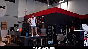 Hot STEPMOM and STEPDAUGHTER Get Freeuse Gym Membership for 3some Blowjob and Doggystyle Sex!