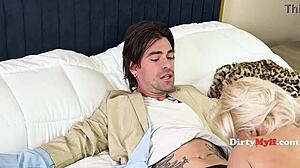 chesty cougars struggle with corset in parody