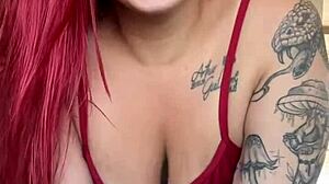 Slut exhibition talking dirty while masturbating with dildo plug and winking asshole