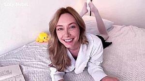 Roleplay where stepsister gets creampie for being stupid in fetish scene.