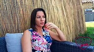 Kyara the naughty french milf nurse is testing her slutty limits outdoors