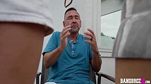 Hot teen 18+ skyler storm took the day off from college to enjoy the family hot tub