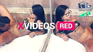 Amanda Souza, bent over, does doggystyle sex with fan Fabinho Costha in special scene