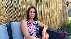 Kyara the naughty french milf nurse is testing her slutty limits outdoors