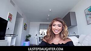 i saw the super cute stepdaughter earn cash from step daddy