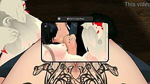 threesome with succubus part 2 leaves me breathless from intense blowjob and group oral action.