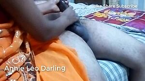 Indian girlfriend gives hand job