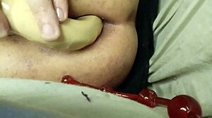 brunette pegs boyfriend's ass hard with strapon 😈