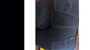 big booty nalgona shaking her ass around the room