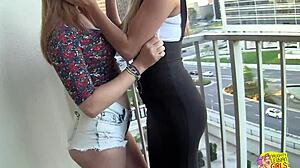 Ashley Adams and Pristine Edge licking ass in bedroom