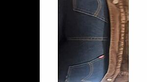 big booty nalgona shaking her ass around the room