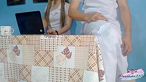 Horny Pinay Nurse Has Breaktime Sex With Co-Worker, Riding His Cock In Hospital Room