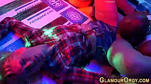 Glamour Skanks Riding Hardcore Rod in Outdoor Group Orgy with Blowjob Handjob