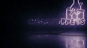 Rose's Cock Puppets Squirting in Girl-on-Girl Threesome