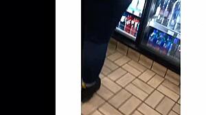 big booty nalgona shaking her ass around the room