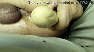 brunette pegs boyfriend's ass hard with strapon 😈