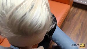 Blue-eyed miss fucks stranger for cash