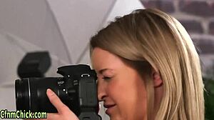 Hey, check out this CFNM scene where a seasoned British domina mocks with femdom handjob and humiliation.