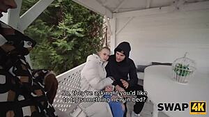 Young 18+ Couple Seduces Girl for Threesome Nail!