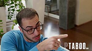 horny emily pink is taking double penetration in a wild threesome fuck, her big ass bouncing