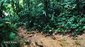 I see skinny kinky alice kink stripping her see through micro bikini at the brazilian public beach