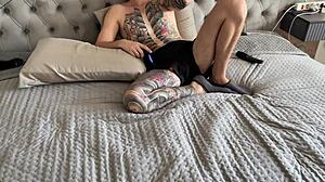 Step-brother gives anal gift to lover on special day