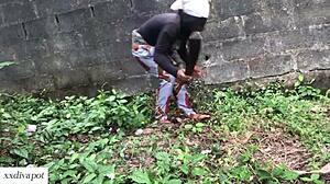 horny farm girl got a good doggy style session in her farm land with her stepbrother