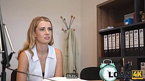 Blonde Czech Babe Fucks on Office Table